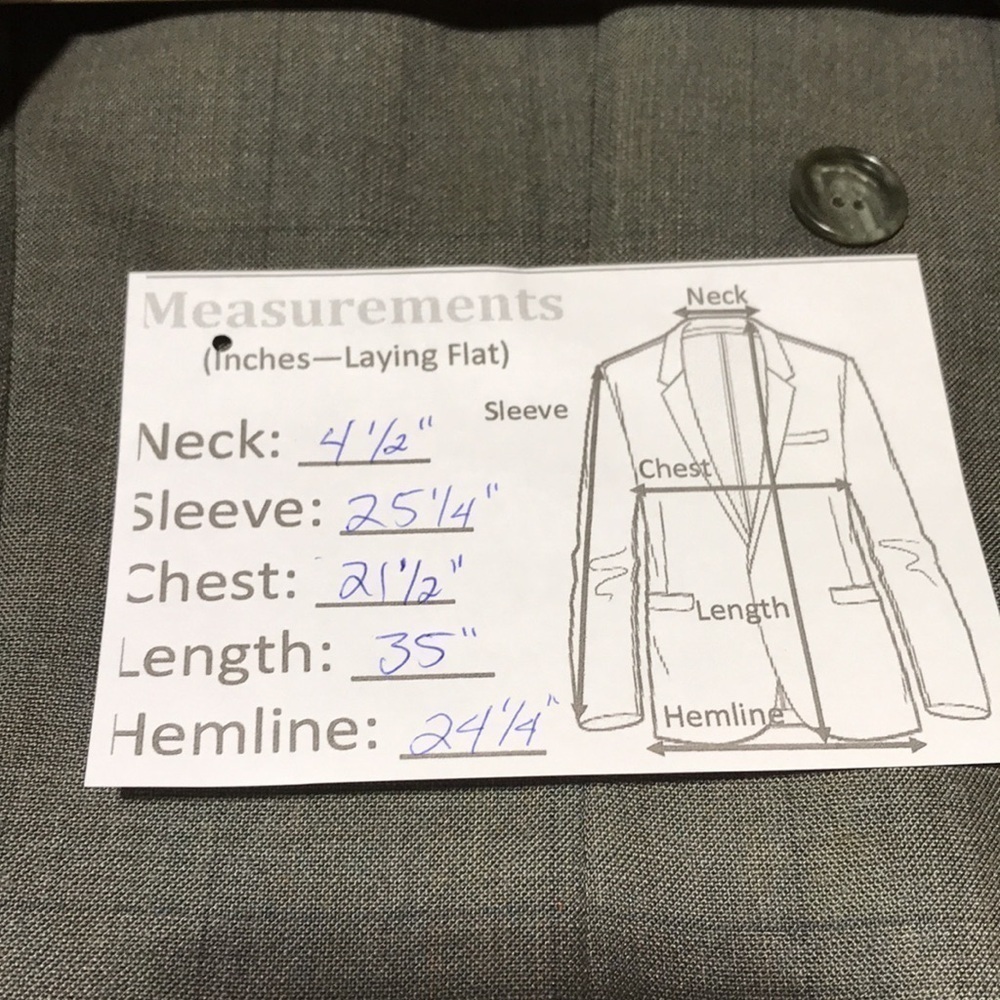 HAGGAR IMPERIAL Men’s Double Breasted Blazer—Sz 42L - Picture 15 of 15